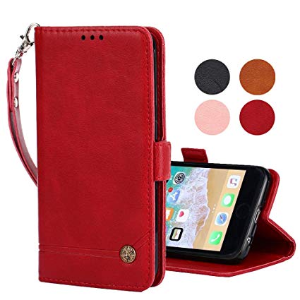 Suordii Pixel 3a XL Case, Google Pixel 3a XL 2019 Wallet Case, Premium PU Leather Protection Case with [Kickstand] [Card Slots] [Magnetic Closure] for Google Pixel 3a XL 2019 - Red