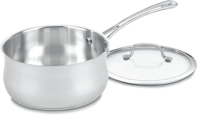 CUISINART 4193-20 Contour Stainless 3-Quart Saucepan with Glass Cover