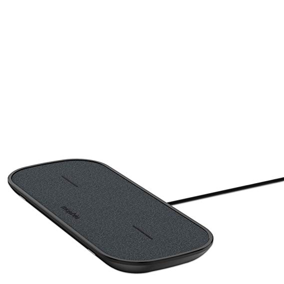 mophie Dual Wireless Charging Pad - Made for Apple Airpods, iPhone Xs Max, iPhone Xs, iPhone XR and Other Qi-Enabled Devices