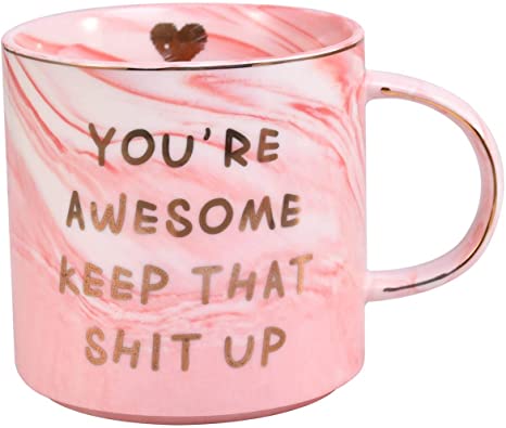 ORALER Gifts for Wife Valentines Day Gifts for Girlfriend,12 OZ Funny Coffee Mug: You're Awesome Unique Valentine's Day Festival Birthday Gifts for Her Him Men&Women Who Love Tea Mugs&Coffee Cups