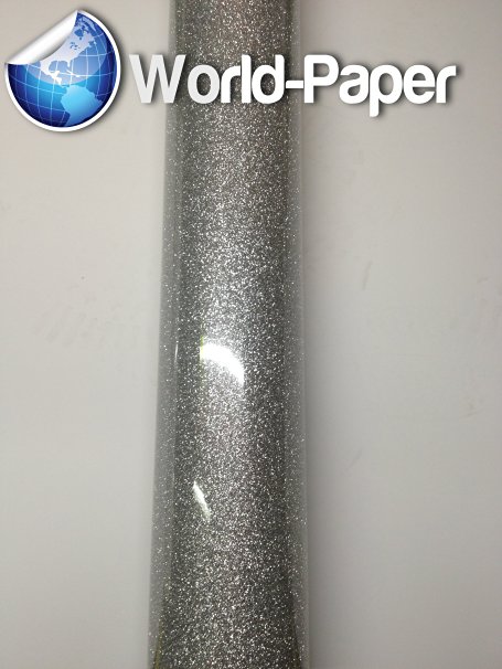 DIY IRON ON Glitter Heat Transfer Vinyl Cutter Plotter 1 Yard T Shirt Heat Applied (Silver)