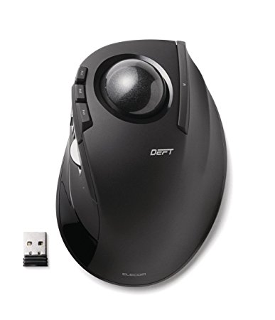 ELECOM Wireless trackball mouse For the index finger 8 button tilt function black M-DT2DRBK