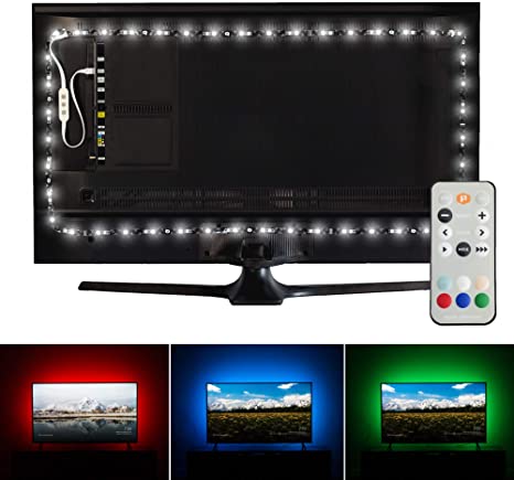 Luminoodle USB Bias Lighting - Ambient Home Theater Light, LED Backlight Strip - 6500K Accent Lighting to Reduce Eye Strain, Improve Contrast (X-Large