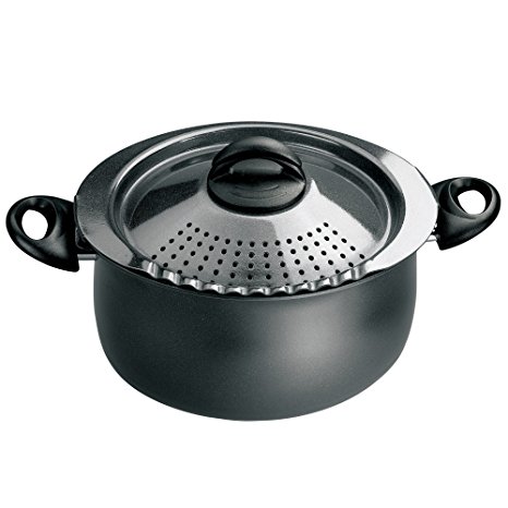 Bialetti 7265 Trends Collection 5 Quart Pasta Pot, Charcoal