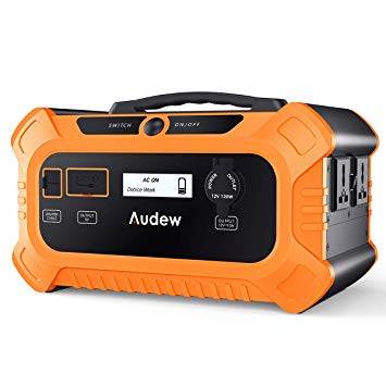 Audew Solar Generator,Portable Battery Genertor with Large Battery Capacity of 156000mAh/500Wh,Lithium-iro- phosphate Battery Power Supply with 110V/250W Pure Sine Wave AC Inverter for Camping (500Wh)