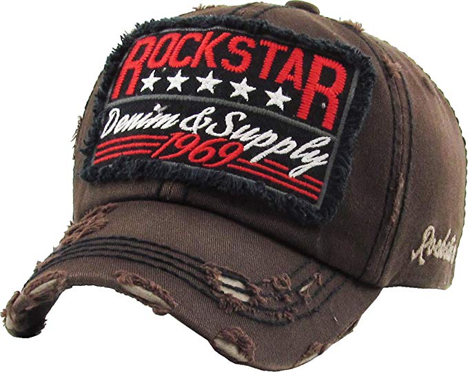 KBETHOS Rock N Roll Collection Vintage Distressed Baseball Cap Dad Hat