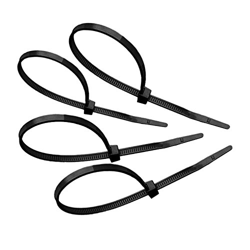 Tach-It 8" x 40 Lb Tensile Strength UV Black Protected Cable Tie (Pack of 1000)