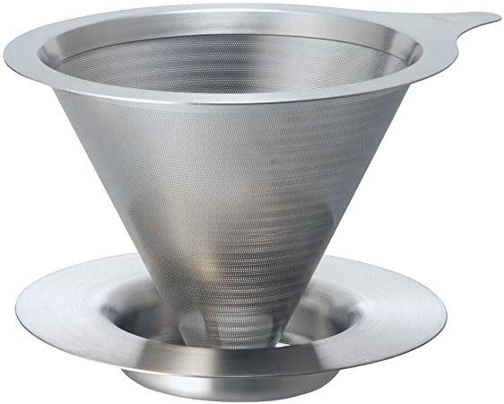 Hario Double Mesh Metal Dripper, Size 02, Silver