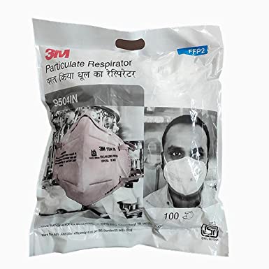 3M 9504 IN Particulare Respirator Mask White (Pack of 100)