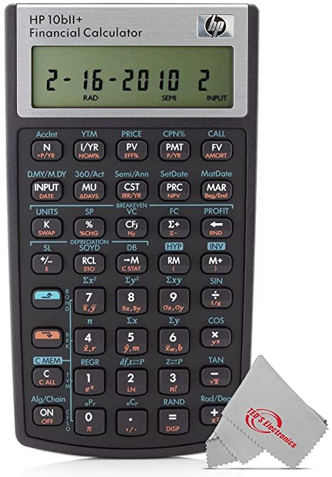 HP 2716570 10bII  Financial Calculator, 12-Digit LCD by HP