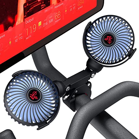 Crostice Fan Compatible with Peloton Bike & Bike Plus, Upgraded Fan with Flexible Tripod, USB Fan Adjustable 3 Speed, Accessories for Bike & Treadmill， Clip Fan for Bike & Treadmill