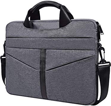 CaseBuy 14-15 Inch Premium Water Resistant Laptop Shoulder Bag for Acer Chromebook 14, HP Pavilion X360 14/EliteBook/ProBook/Stream 14, 14" Lenovo Dell Toshiba HP ASUS Acer Chromebook Bag, Space Grey