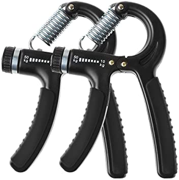 Luxon 2 Pack Hand Grip Strengthener Adjustable Resistance 22-110 Lbs (10 - 50kg) -Hand Grip Exerciser, Strengthen Grip, Hand Squeezer, Forearm Grip, Hand Exercise, Gripper, Finger Strengthener