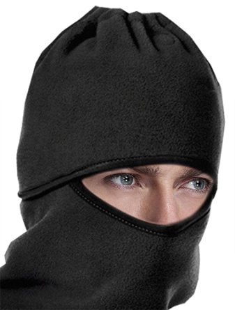 3 in 1 Full Face Warm Mask Neck Warmer Beanie Hat Scarf Hood,Grey