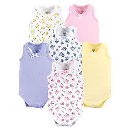 Luvable Friend Unisex Baby Sleeveless Cotton Bodysuits