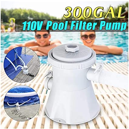 WAFamily Cartridge Filter Pump for Swimming Pools Above Ground Pool Pools Tool Filter Fit Electric Swimming Pool 2500 GPH Pump Flow Rate, 110-120V with GFCI (White)