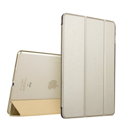 iPad Air 2 Case, ESR® Ultra Slim Case Cover PU Leather with Magnetic Auto Wake & Sleep Function for iPad Air 2 / iPad 6th Generation (Champagne Gold)