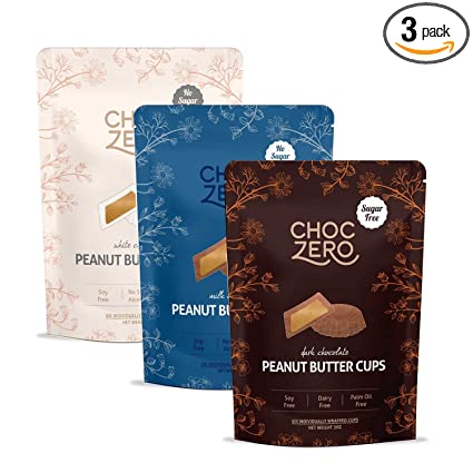 Keto Peanut Butter Cups - No Added Sugar, Monk Fruit Sweetened, Chocolate Dessert, Low Carb Snack (Variety Pack)