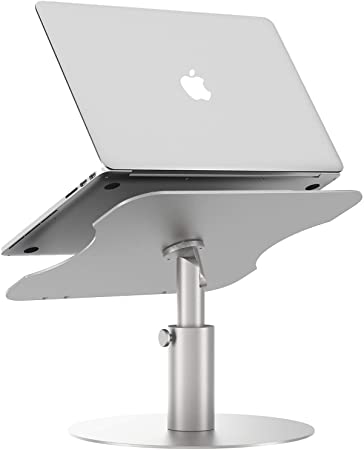 Adjustable Laptop Stand, YoFeW Aluminum Laptop Riser, Multi-Angle Height Adjustable 360°Rotation Notebook Stand Desktop Holder Compatible with Mac MacBook Pro Air, Lenovo, Dell XPS, HP(10-17")