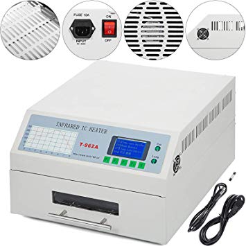 Happybuy Reflow Soldering Machine T962A Reflow Oven1500W 300 x 320 mm Infrared Heater Soldering Machine Automatic (T962A)