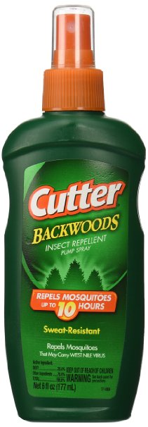 Cutter Backwoods Insect Repellent 25-Percent DEET Pump Spray 6-Ounce