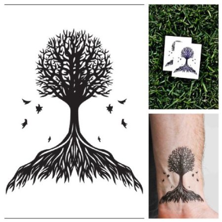 Tattify Tree Temporary Tattoo - Parallel Universe Set of 2
