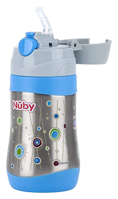 Nuby Stainless Steel Cup with Straw, Colors May Vary