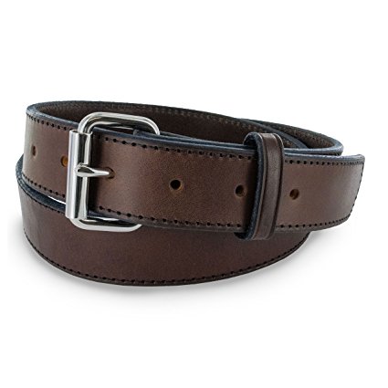 Hanks Stitched Gunner Belts -1.5" - BEST VALUE IN A CONCEALED CARRY BELT - USA Made - 13-14OZ Leather - 100 YEAR WARRANTY