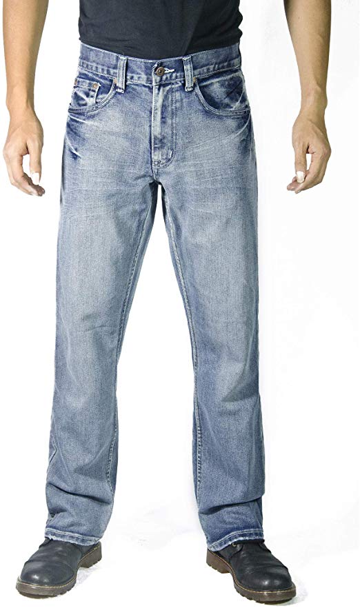 Flypaper Men’s Fashion Bootcut Blue Jeans Regular Fit Mens Work Pants