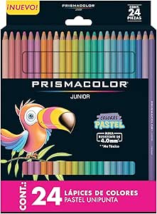 Prismacolor Pastel Colored Pencils Set, Pack of 24, Junior 4.0mm…