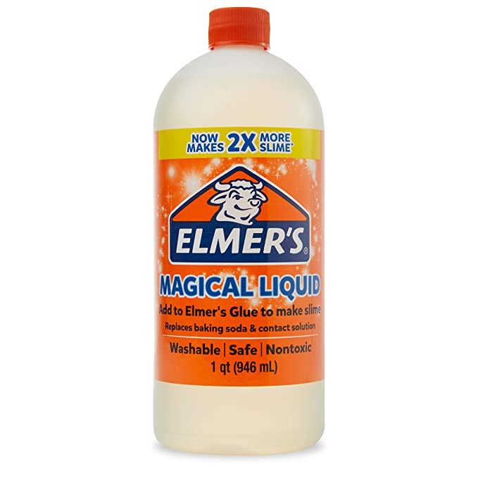 Elmer's 2095928 E2078431 Glue Magical Liquid Activator Solution, 1 Quart, for Making Slime, Clear