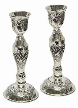 Majestic Giftware CS207N Candle Sticks, 6.75-Inch, Nickel Plated