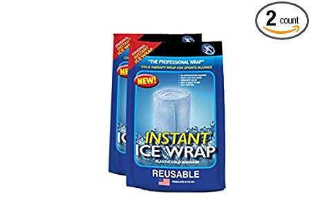 Instant Ice Wrap, Pain Relief,2-Packs for 9.95,Reusable Ice Wrap with Compression and Cooling: