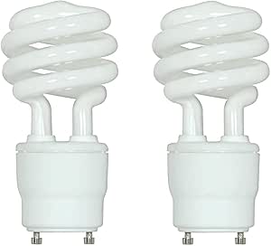 (2-Pack) Satco S8207 26-Watt 2700K GU24 Base Mini Spiral Compact Fluorescent Lamp, 120W Equal2