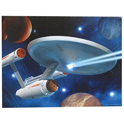 Westland Giftware Star Trek Lighted Canvas Wall Art, 12 by 16-Inch, Enterprise