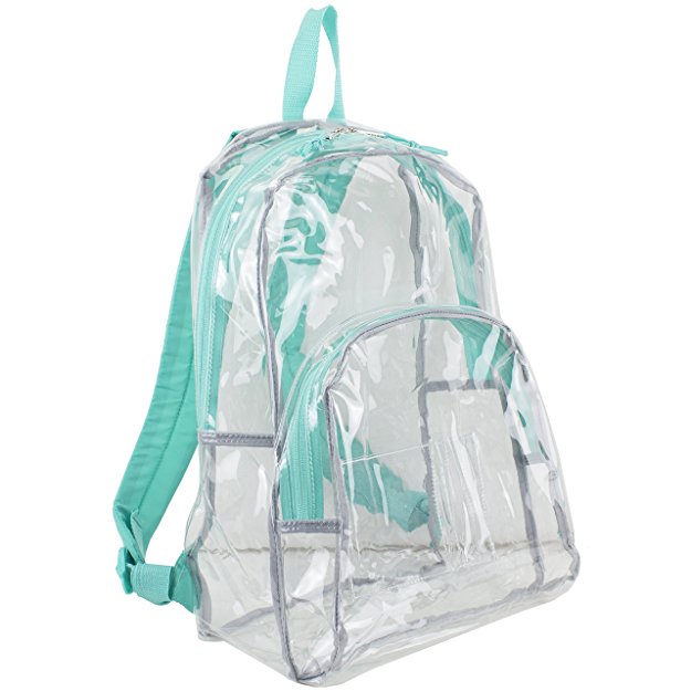 Eastsport Clear Backpack, Fully Transparent with Padded Straps