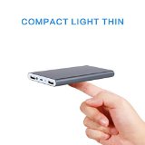 POLANFO 20000M High Capacity Power BankUltra Slim Compact Light Thin Polymer Portable External Battery Charger for Ipad Tablet Iphone6s 6 5sSamsungAndroid and Smartphone Gray