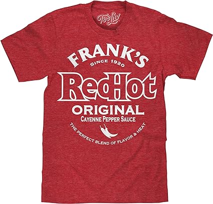 Tee Luv Men's Frank's RedHot Shirt - Frank's Original Cayenne Hot Sauce T-Shirt