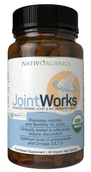Joint Supplement - USDA Organic Joint Pills with Superfoods - For Joint Health with Immune Support - Targets Inflammation for Joint Pain Relief - Best Joint Supplement Available - JointWorks