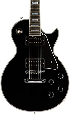 Gibson Custom Shop LPC-EBCH1 Les Paul Custom Electric Guitar, Ebony, Chrome Hardware