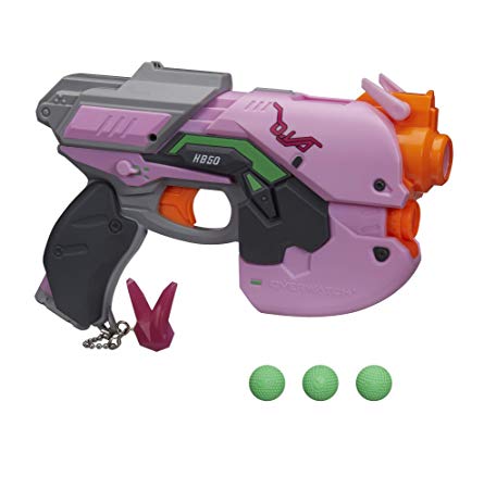 NERF Overwatch D.Va Rival Blaster with 3 Overwatch Rival Rounds