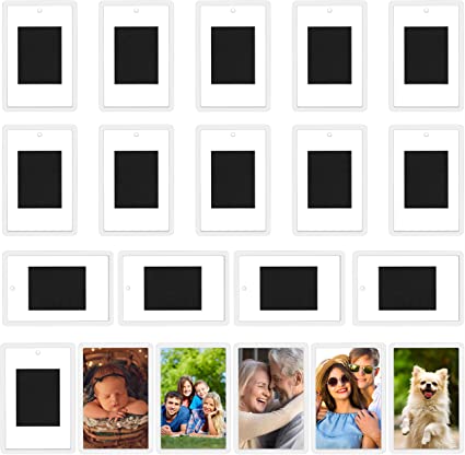 Kurtzy Blank Photo Frame Insert Fridge Magnets (20 Pack) - for Photos 7 x 4.5cm (2.75 x 1.77 inches) - Translucent Clear Acrylic Refrigerator Magnets for Small Photos - Gifts for Family & Friends