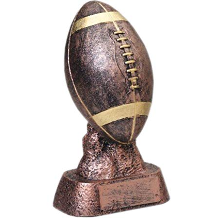 Decade Awards Bronze Finish Football Trophy - 6 Inch Tall Fantasy FFL League Champion Award - Engraved Plate Upon Request