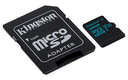 Kingston Canvas Go! 32GB microSDHC Class 10 microSD Memory Card UHS-I 90MB/s R Flash Memory Card with Adapter (SDCG2/32GBET)