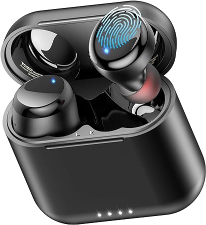 TOZO T6 Wireless Earbuds Bluetooth 5.3 Headphones, Ergonomic Design in-Ear Headset, 50Hrs Playtime with Wireless Charging Case, APP EQ Customisable, IPX8 Waterproof, New Upgraded Version