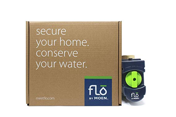 Moen 900-002 Flo by Moen 1-1/4-Inch Leak Detection Smart Home Water Security System