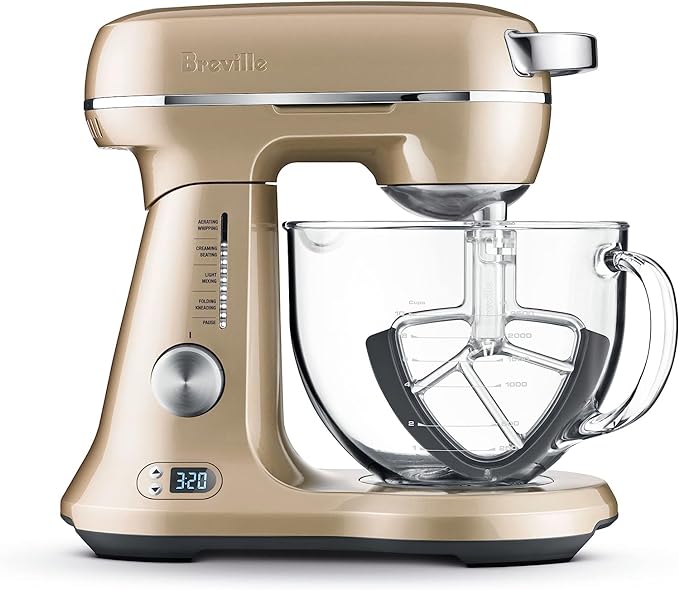 Breville the Bakery Chef Stand Mixer, BEM825RCH, Royal Champagne