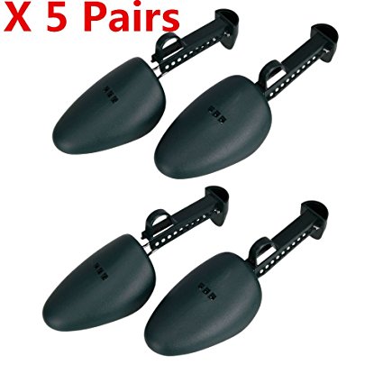 WINK KANGAROO 5 Pairs Practical Plastic Adjustable Length Men Tree Shoe Stretcher Boot Holder (Dark green)