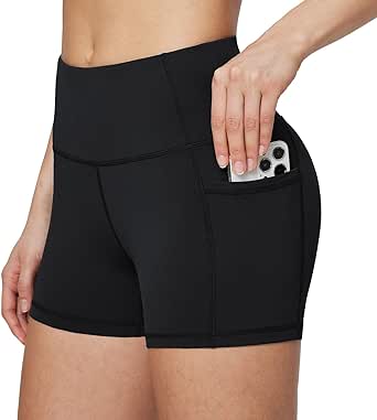 BALEAF Women's 8"/ 5"/ 3" Biker Shorts High Waist Yoga Workout Gym Running Volleyball Spandex Shorts with Pockets