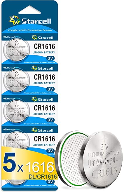 Act CR1616 3 V Lithium-Ion Button Cell Battery (Pack of 5)